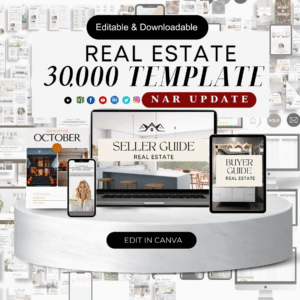 30,000+ Real Estate Branding Package Canva Template Bundle